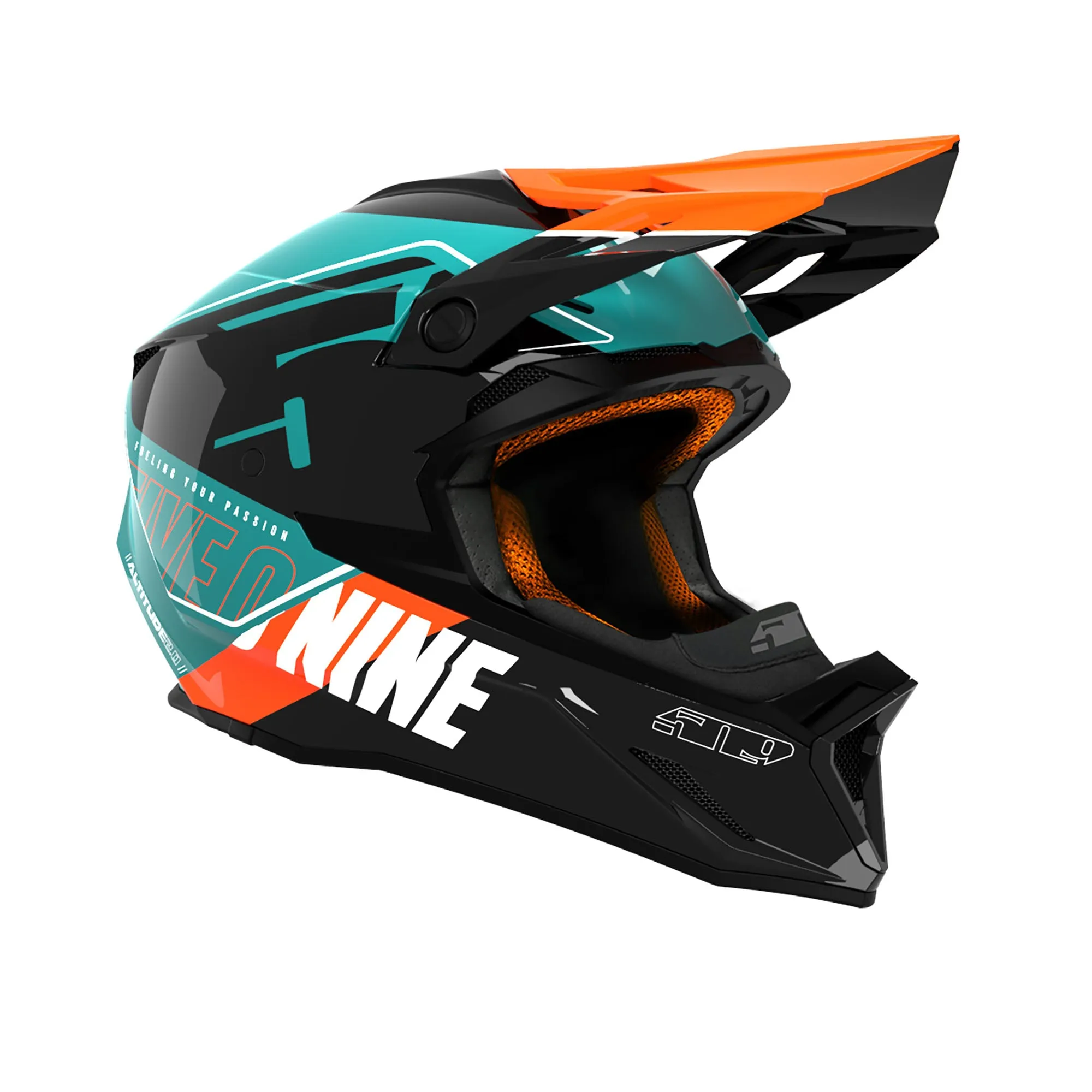 509  Altitude 2.0 Snowmobile Helmet Fidlock Strap Lightweight Open Face Emerald FMVSS 218