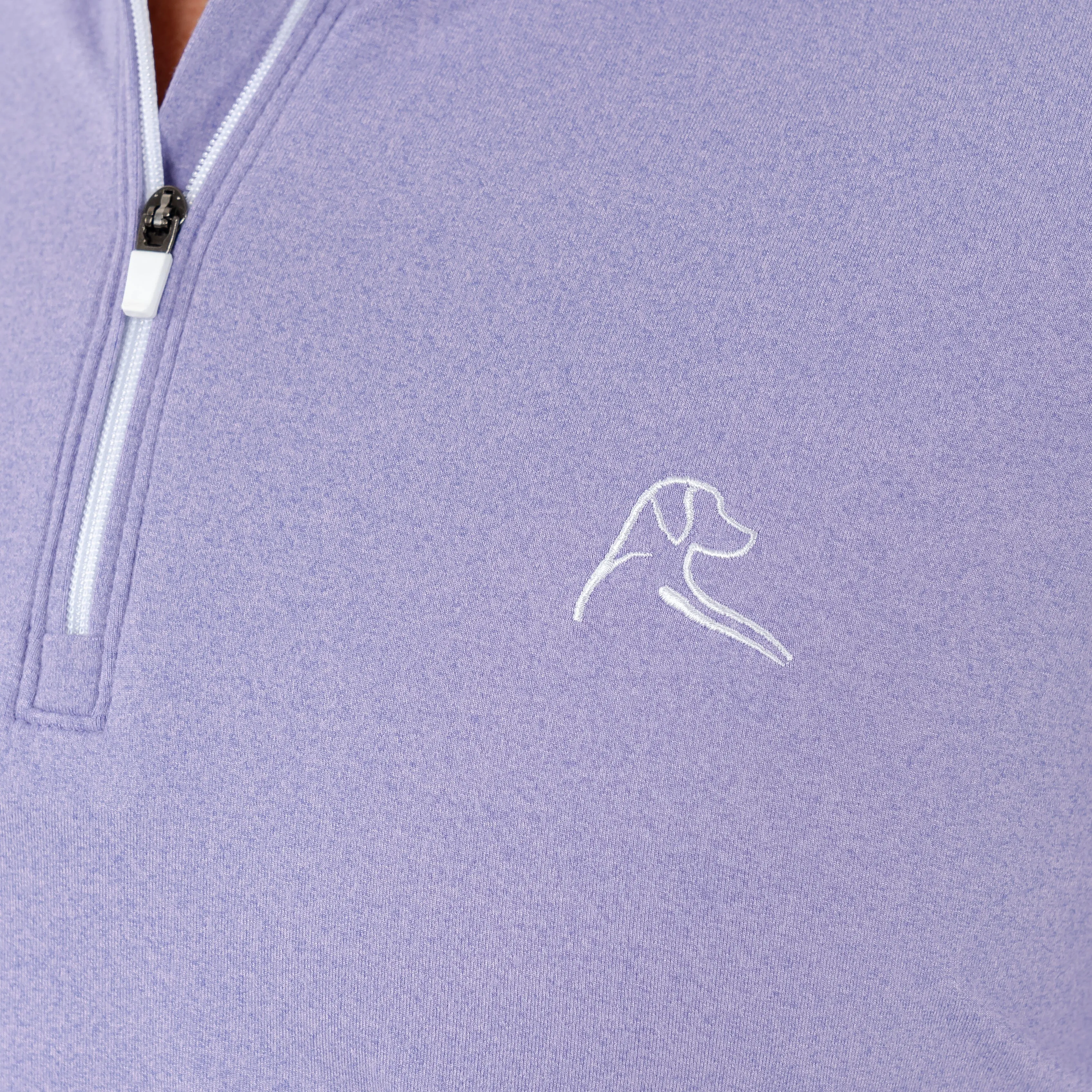 Heather Performance Q-Zip | Heather - Haze Purple/Lavender