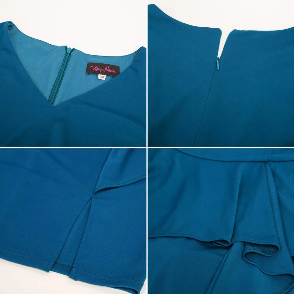OL Short Sleeve Front Slit Twinset Bodycon Dress